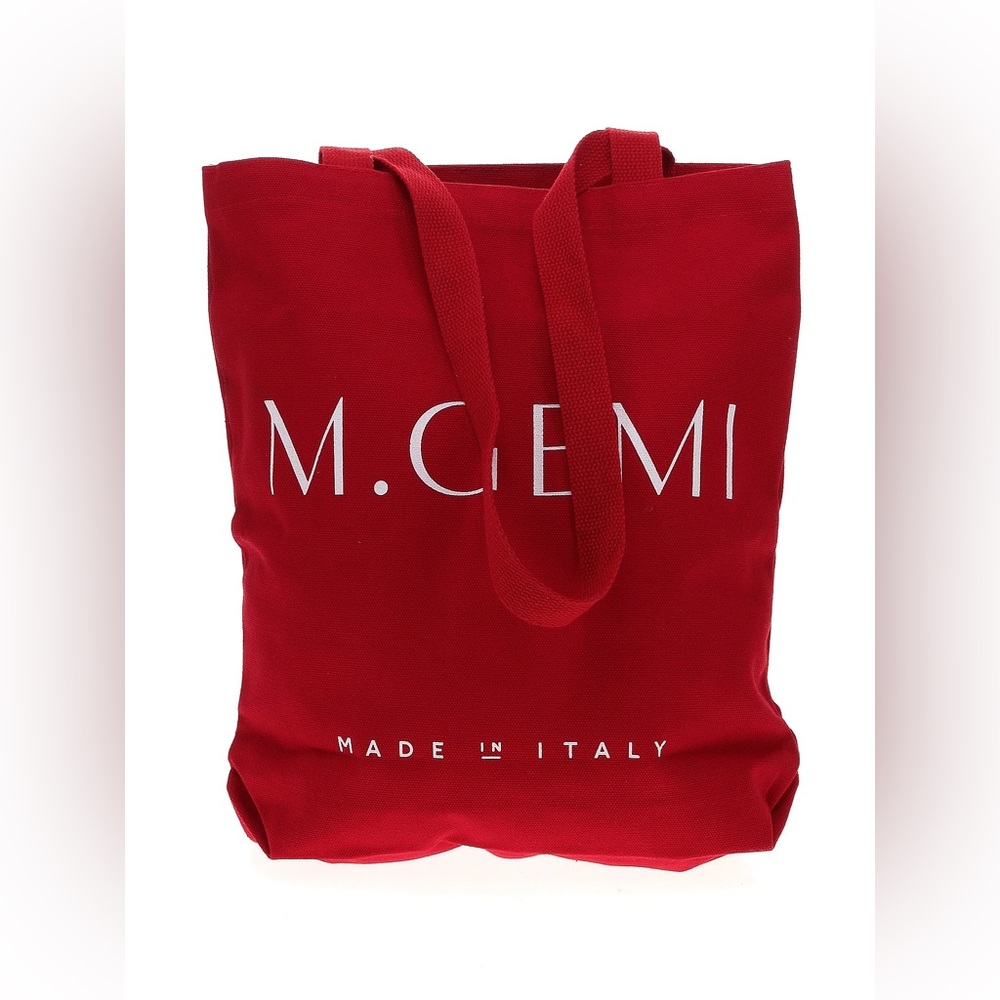 M. Gemi Red Shopping Tote Bag